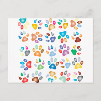 Postal Coloridas Paws