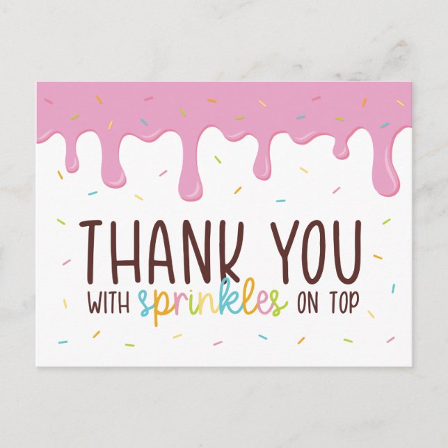 Postal Coloridas Rupas Donut Gracias (Anverso)