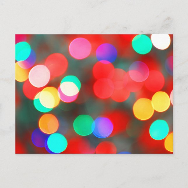 Postal Colorido Abstract Lights Bokeh (Anverso)