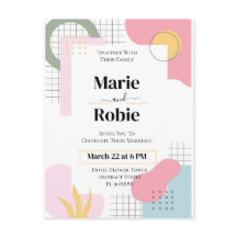 Colorido Abstract Memphis Boda