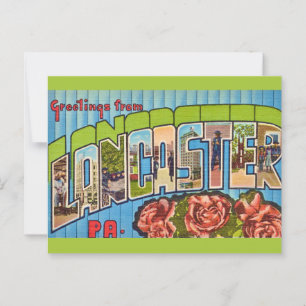 Postal Colorido Antiguo Lancaster PA