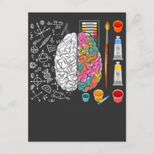 Postal Colorido artista científico neurocirujano cerebral
