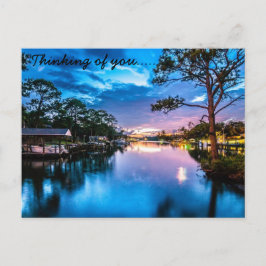 Postal Colorido atardecer mítico