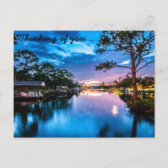 Postal Colorido atardecer mítico (Anverso)