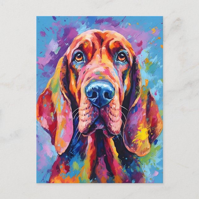 Postal Colorido Bloodhound (Anverso)