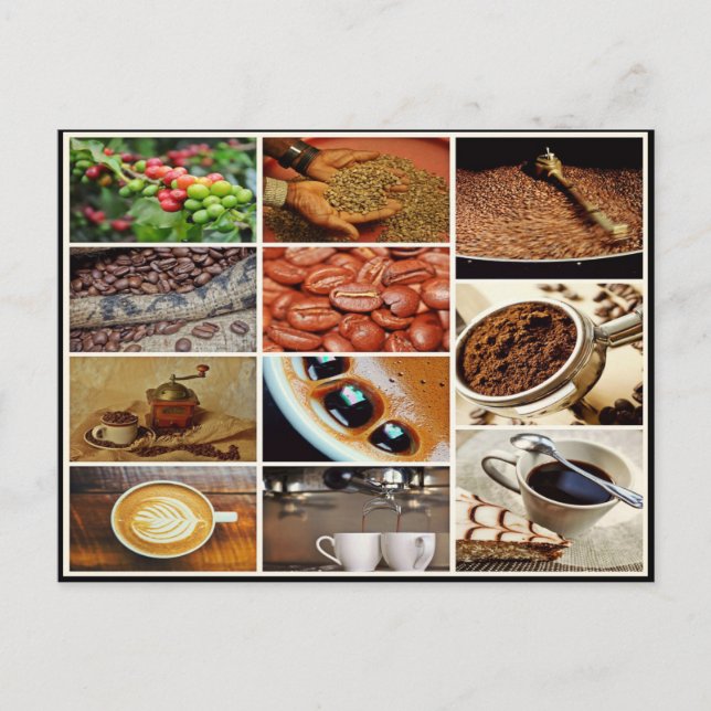 Postal Colorido café capuchino colgante