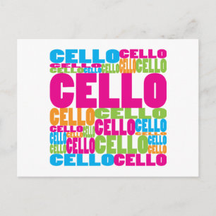 Postal Colorido Cello