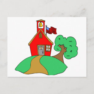 Postal Colorido dibujo escolar