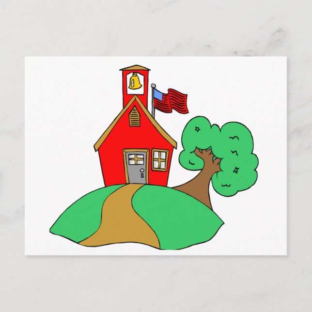 Postal Colorido dibujo escolar (Anverso)