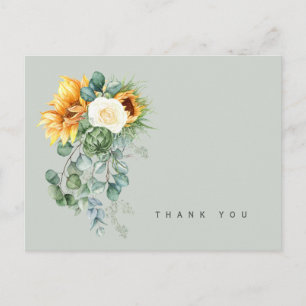 Postal Colorido Funeral Floral De Sunflower