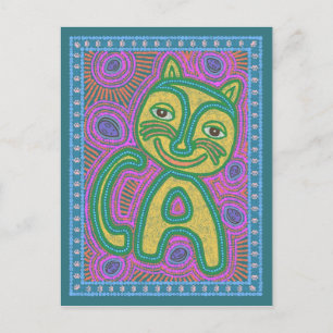 Postal Colorido Gato Dreamland
