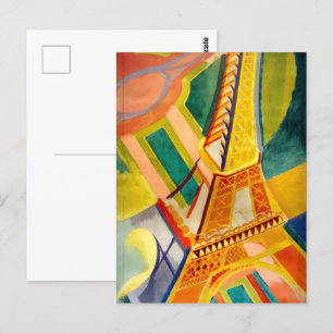 Postal colorido geométrico abstracto de Robert Delaunay