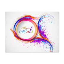 Colorido Happy Holi Paint Swirl