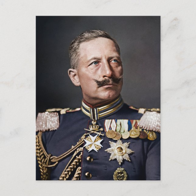Postal Colorido Kaiser Wilhelm II 1908 (Anverso)