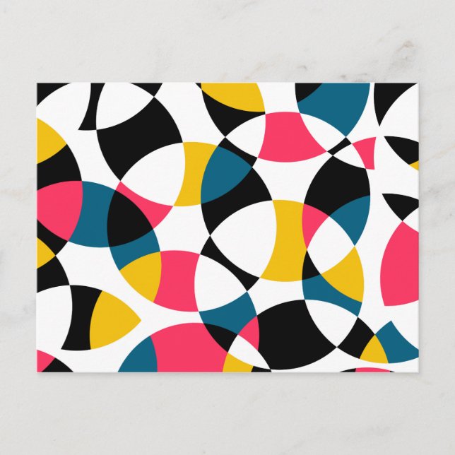 Postal Colorido, moderno, moderno, moderno y genial gráfi (Anverso)