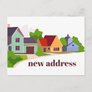 Postal Colorido Moderno Nos Mudamos Nueva Dirección