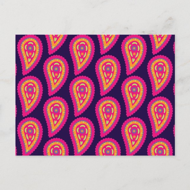 Postal Colorido Paisley (Anverso)