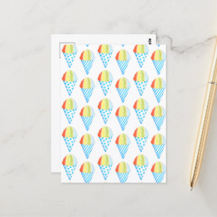 Postal Colorido postre de cono frío