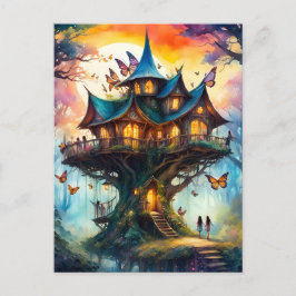Postal Colorido pueblo de hadas, Postcross