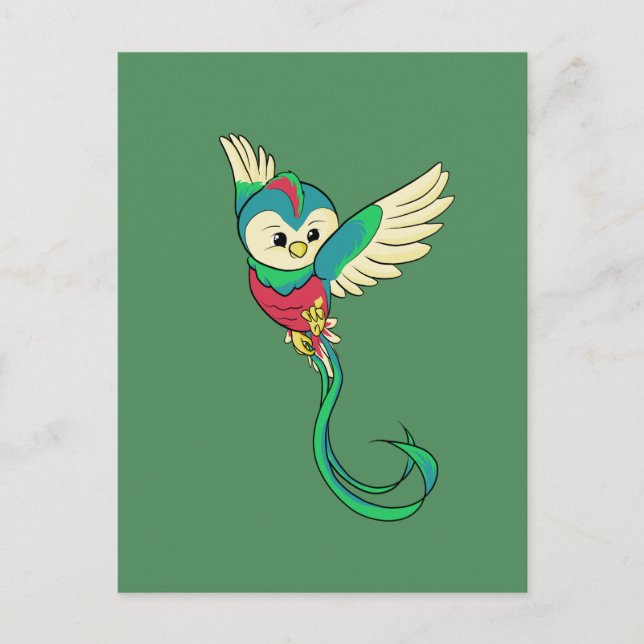 Postal ¡Colorido Quetzal! (Anverso)