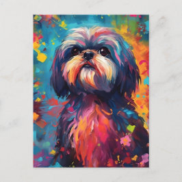 Postal Colorido Shih Tzu