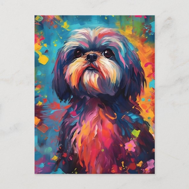 Postal Colorido Shih Tzu (Anverso)