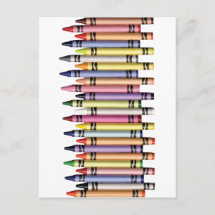 POSTAL COLORIDOS DE COLORIDO DE LA FILA CRAYONS FONDOS GR