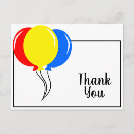 Postal Coloridos globos Gracias