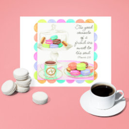 Postal Coloridos Macarons Dulce Amigo Inspirador