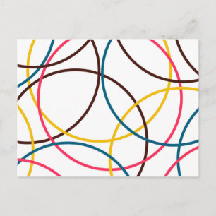 Postal Coloridos, sencillos, modernos y modernos círculos