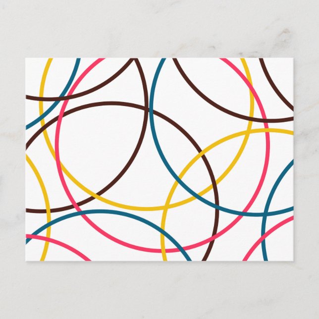 Postal Coloridos, sencillos, modernos y modernos círculos (Anverso)