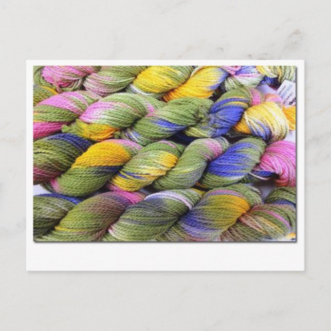 Postal ColorSpun: Yarn natural, teñido de manos (Anverso)