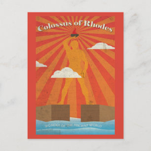Postal Coloso de Rodas, la antigua maravilla