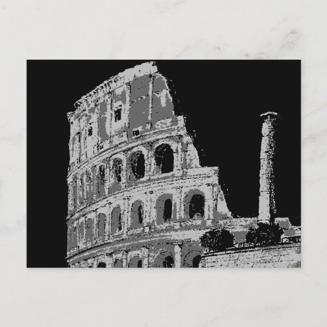 Postal Colosseo blanco y negro (Anverso)