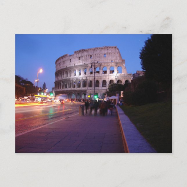 Postal Colosseo de noche (Anverso)