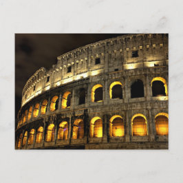 Postal Colosseo nocturno Postcard