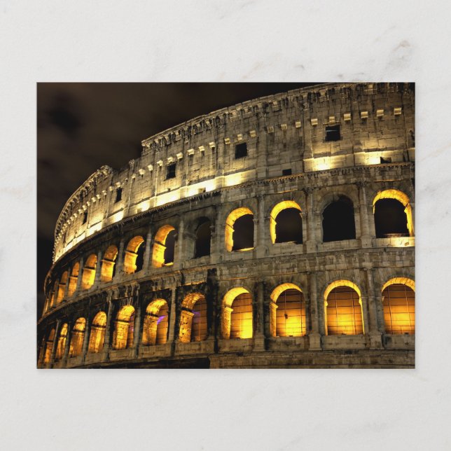 Postal Colosseo nocturno Postcard (Anverso)