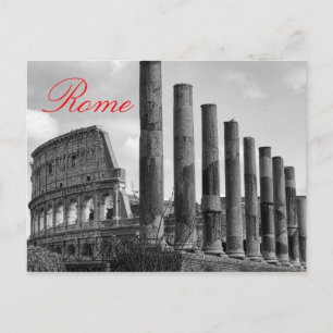 Postal Colosseo Roma Foto italiana de viaje negro y blanc