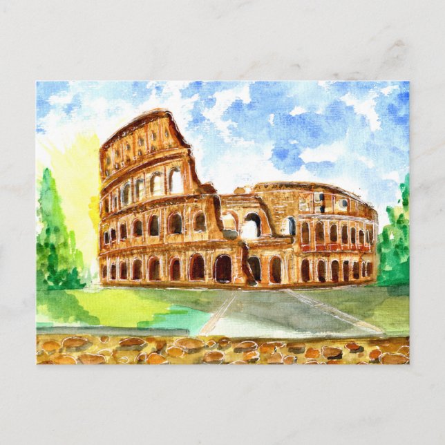 Postal Colosseo Roma Italia (Anverso)