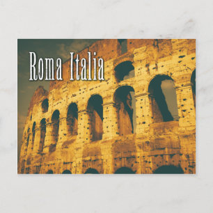 Postal colosseo vintage roma italia