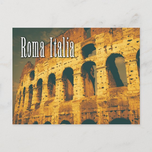 Postal colosseo vintage roma italia (Anverso)