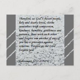 Postal Colossian 3:12-13 Scripture Post Card