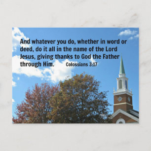 Postal Colossian 3:17 Y lo que hagas, si...