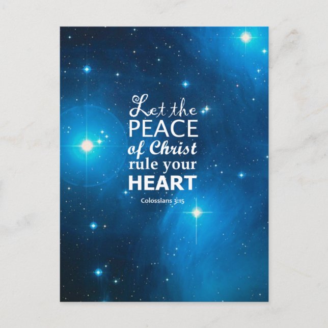 Postal Colossianos 3:15 (Anverso)