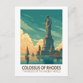 Postal Colossus of Rhodes Seven Wonders of the World Art