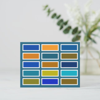 Postal Colour Bricks (blue/mustard)