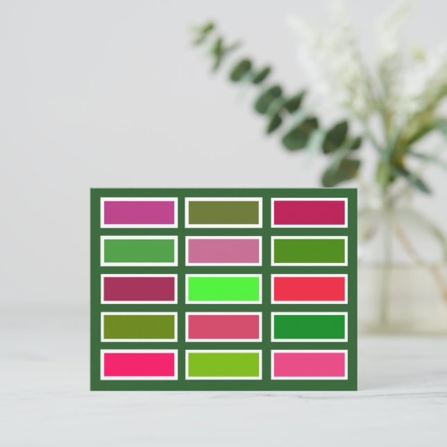 Postal Colour Bricks (pink/green) (Anverso de pie)