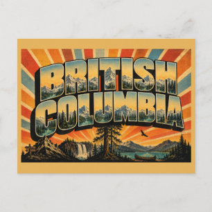 Postal Columbia Británica Canadá Montañas Selva Lagos