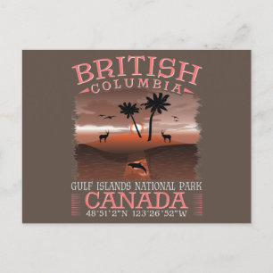 POSTAL COLUMBIA BRITÁNICA CANADÁ - PARQUE DE LAS ISLAS DE