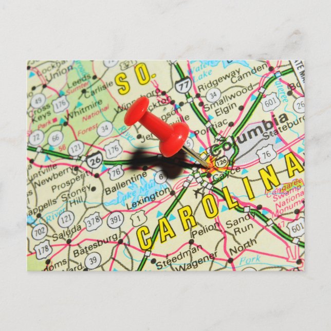 Postal Columbia, Carolina del Sur (Anverso)